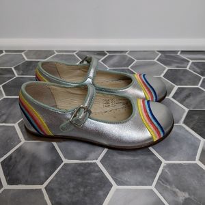 Mini Boden Silver Rainbow Mary Jane Girl's Shoes